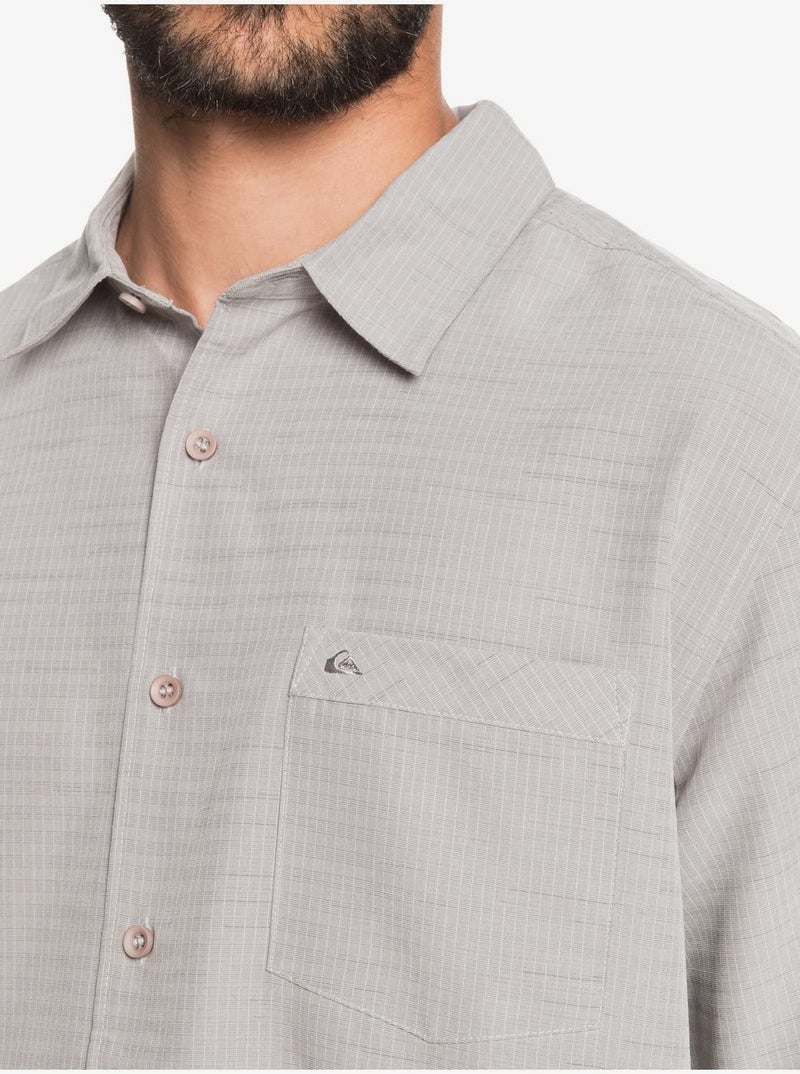 Quiksilver mens Centinela 4 Woven Button Down Shirt, Flint Gray Centinella, Medium US - Image 3